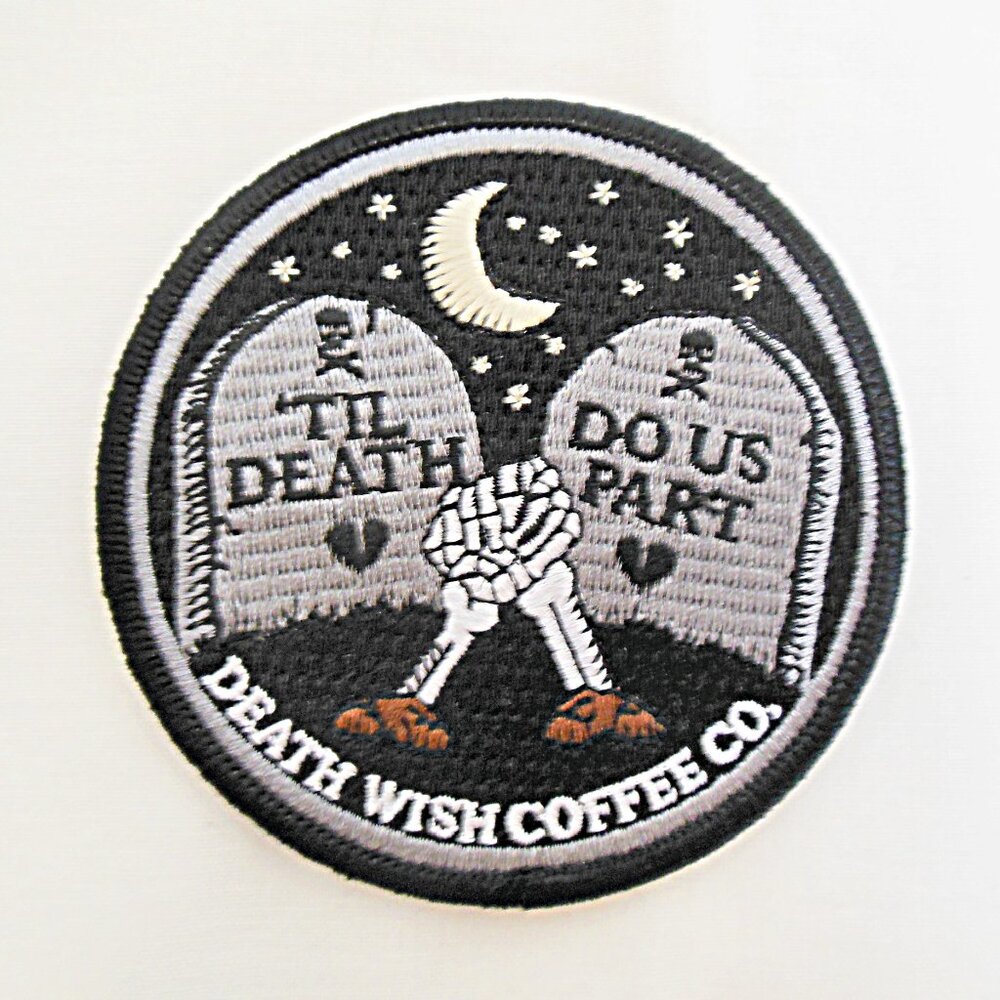 Two (2) Original Death Wish Coffee Co. Fabric Patches